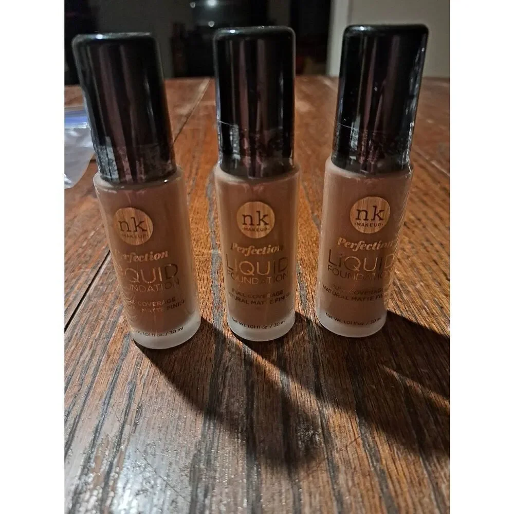 New Lot of 3 Sealed NK Makeup Perfection Liquid Foundation FFPF07 Mocha